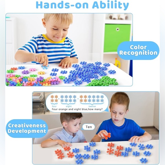 400 pc interlocking educational building blocks..(NWT) with plastic storage - Picture 5 of 6